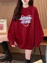 ゆったりサイズのワインレッドセーター【春秋冬用・長袖・ニットトップス】
