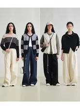 100%リネン製ストレートワイドパンツ【ロング丈・フィット・春用】