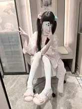 桜柄の可愛い浴衣【ロリータ風・綿素材・女児用】