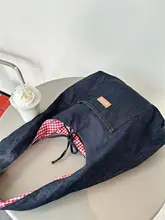 シンプルなチェック柄トートバッグ【リュック・デイリーユース・ショルダーバッグ・通勤用】