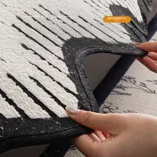 北欧スタイル 不規則デザインソファクッション【滑り止め・3人掛け用・高級感ある背もたれカバー】