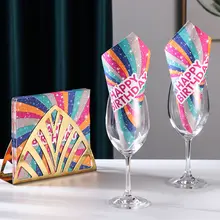 カートゥーンデザインの誕生日パーティー用カラーナプキン【個性的な装飾・ペーパーナプキン】