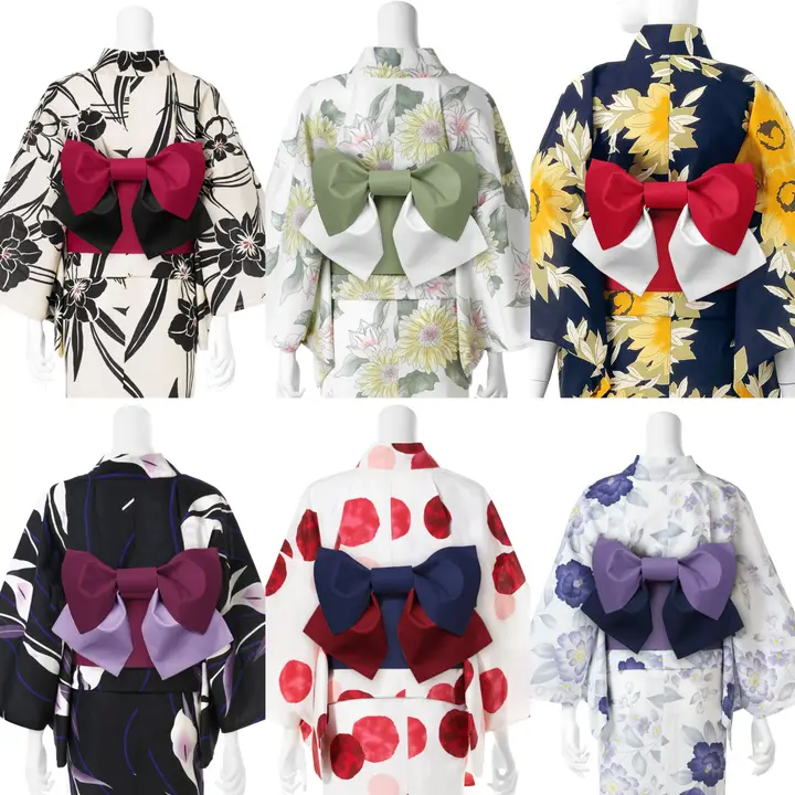 和服用リボン帯【女性用・カラー展開・結び目デザイン】（セットアップ対応）