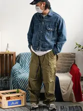 focusblue ブルーライン付き 赤耳デニム ショートジャケット【ウォッシュ加工・シングルポケット】
