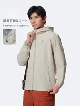 Camel 撥水加工のフード付きジャケット【春夏用・アウトドア・シンプルデザイン】