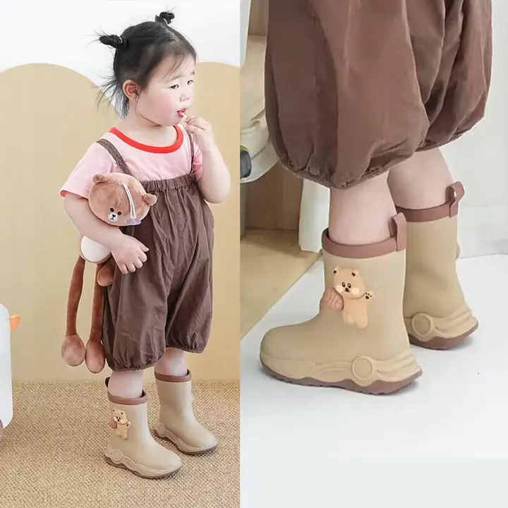 雨靴 子供 男の子女の子用 滑り止め ハイカット 可愛い