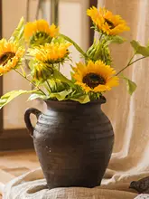 向日葵の造花【リビングや玄関、カフェ用・シルク製・インテリア装飾】