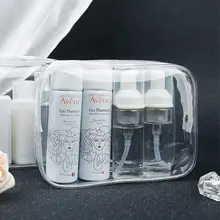 PVC製透明防水旅行用化粧ポーチ【便利・高級感あり】