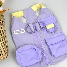 ペット用ハーネス付きベスト【機能性・カラーコンビネーション・ヨークシャーテリアやマルチーズ向け】