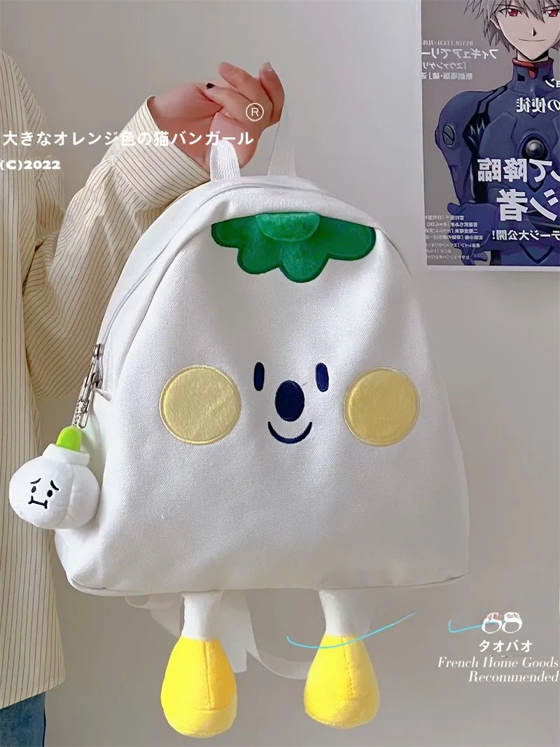 可愛らしいキャラクターキャンバスミニリュック：日本風女性向けの軽量日常バッグの実用性と使い方