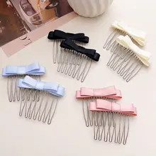 リボンデザインのヘアコーム【お団子ヘア用・トラベル用・髪型整頓】