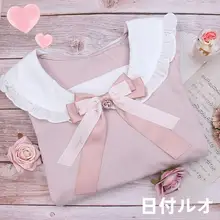 手作り大きなリボンブローチ【可愛いアルファベットプリント・ファッションアクセサリー】