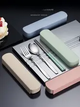 携帯カトラリーセット カトラリーケース付き 麦ファイバー エコ素材 箸 スプーン コンパクト 軽量 オフィス 通勤 旅行 アウトドア「Tlife Fiber」
