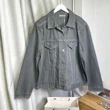アメリカンスタイル オーバーサイズデニムジャケット【フィット・ウォッシュ加工】
