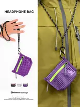 HIKEMAN アウトドア用 Bluetooth 耳phones ケース【ポータブル収納・ミニショルダーバッグ・フック付き】