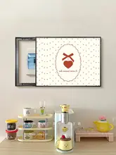 ハート型のかわいい電気メーターボックス用装飾画【マルチメディアボックスカバー】