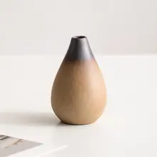 レトロデザインの陶器製ミニ花瓶【水栽培用・デスクやバルコニーに適したインテリア】