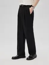 男女兼用 スリムなシルエットの夏用カジュアルパンツ【ダブルプリーツデザイン・ストレートフィット】（セットアップ対応）
