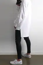 春季用 メンズ長袖Tシャツ【クルーネック・ロング丈・ゆったりシルエット】