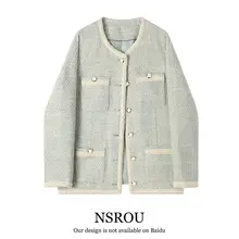 粗花呢デザイン レディースジャケット【秋冬用・上品】