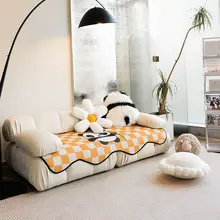 かわいいパンダデザインのソファクッション【モダン・洗濯機対応・猫の爪から保護】
