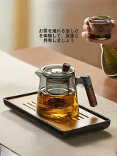 耐熱ガラス製ティーポット【木製ハンドル・ティーセット対応】
