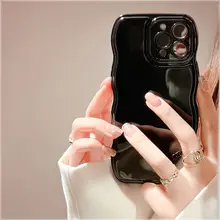 シンプル波形デザインのiPhoneケース【iPhone 14・11・12・13・14 Pro Max・15 Pro Max対応・エアクッション】