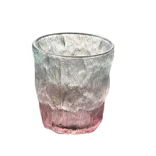 クリエイティブなアイスグレイスタンブラー【透明ガラス・カラフル・冷飲用】