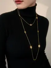 洗練されたデザイン！重ね着け可能なネックレス【ユニセックス・ロングタイプ・セーター用】（セットアップ対応）