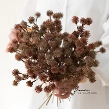 秋色のおしゃれな造花アレンジ【野刺球・インテリア用】