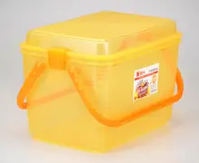 持ち運びに便利なプラスチック収納ボックス【整理用・家庭用・多目的】