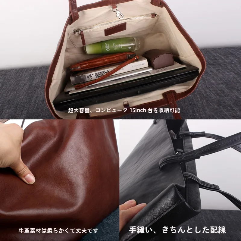 本革製レディーストートバッグ：キャリーオンバッグとしての実用性とデザインのバランス