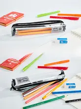 透明防水ペンケース【シンプル・多機能文房具収納】