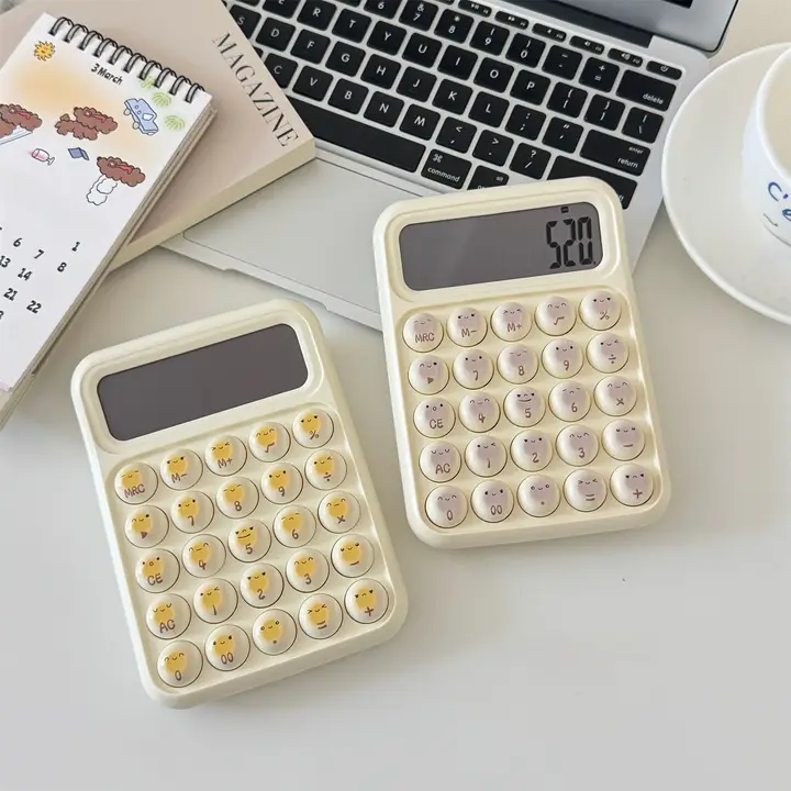 ミニ電卓 携帯用 かわいいデザイン おしゃれ 学生用 学習 オフィス 事務