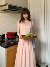 チェック柄レトロデザインのフリル付きキャミソールワンピース【フィット・夏用・中丈】