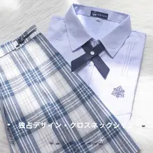 シンプルで可愛い！JK制服 蝶結びデザイン【交差ネック・学院風】