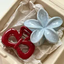 春夏用中型シュシュ【シャーククリップ・女性用・後頭部装飾・極上の柔らかさ】（セットアップ対応）