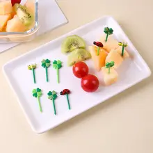 可愛いデザインの子供用フルーツフォーク【ハチ・ひまわり・てんとう虫】