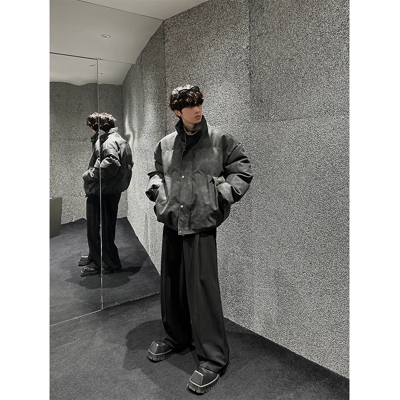 2026冬アウター メンズ 何を着るべきか ポイント？立襟のグラデーションダイ加工コットンジャケットが解決する