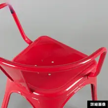 シンプルなデザイン！直扶手を備えたアイアン製ダイニングチェア【工業スタイル】