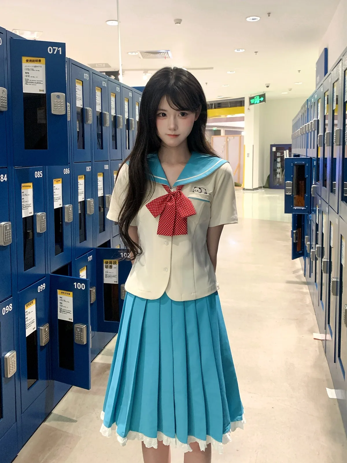 可愛い制服 高校 おすすめ：春風を感じるレディース学院風水手服【ウエストシェイプ・百褶スカート・セットアップ対応】