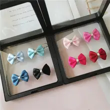 無地のリボン付きペット用ヘアクリップ【ミニサイズ・犬用】