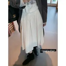 フラワープリントの半身スカート【春用・軽やかで動きやすい・落ち着いた雰囲気】（セットアップ対応）