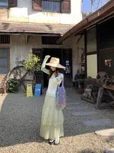 海辺にぴったりなフレアマキシスカート【エアリーネット・Aライン・ビーチ用】