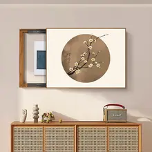 禅の雰囲気を演出する！梅の花デザインの装飾画【穴あけ不要・配電箱のカバー用】