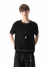 シンプルな無地デザインのリネン混紡Tシャツ【カジュアルスタイル・短袖】