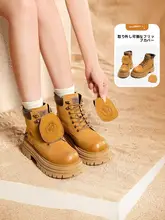 Camel ショートブーツ レディース ワークブーツ マウンテンブーツ ヴィンテージ レースアップ イエロー カジュアル アウトドア 着回し 秋