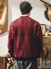 スウェット メンズ フェイクレイヤード バイカラー ヘビーオンス 洗い加工 ルーズ アメカジ ヴィンテージ カジュアル ストリート