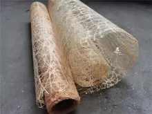 立体的な不規則デザインのファッション用生地【柔軟な木色の蜘蛛藤網編み】