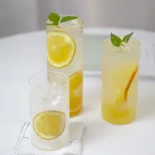 耐熱性 高硼珪酸ガラス製 円筒形カフェ・ミルク・果茶用グラス【シンプルデザイン】